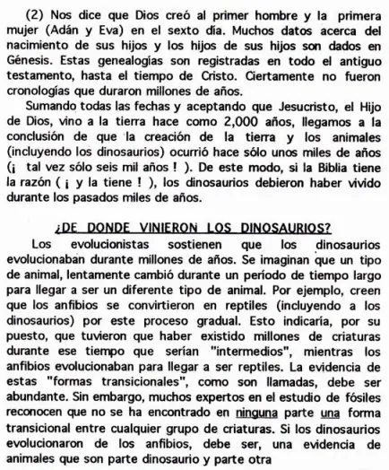 Los Dinosaurios y la Biblia