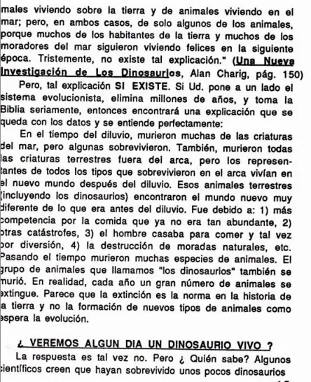 Los Dinosaurios y la Biblia