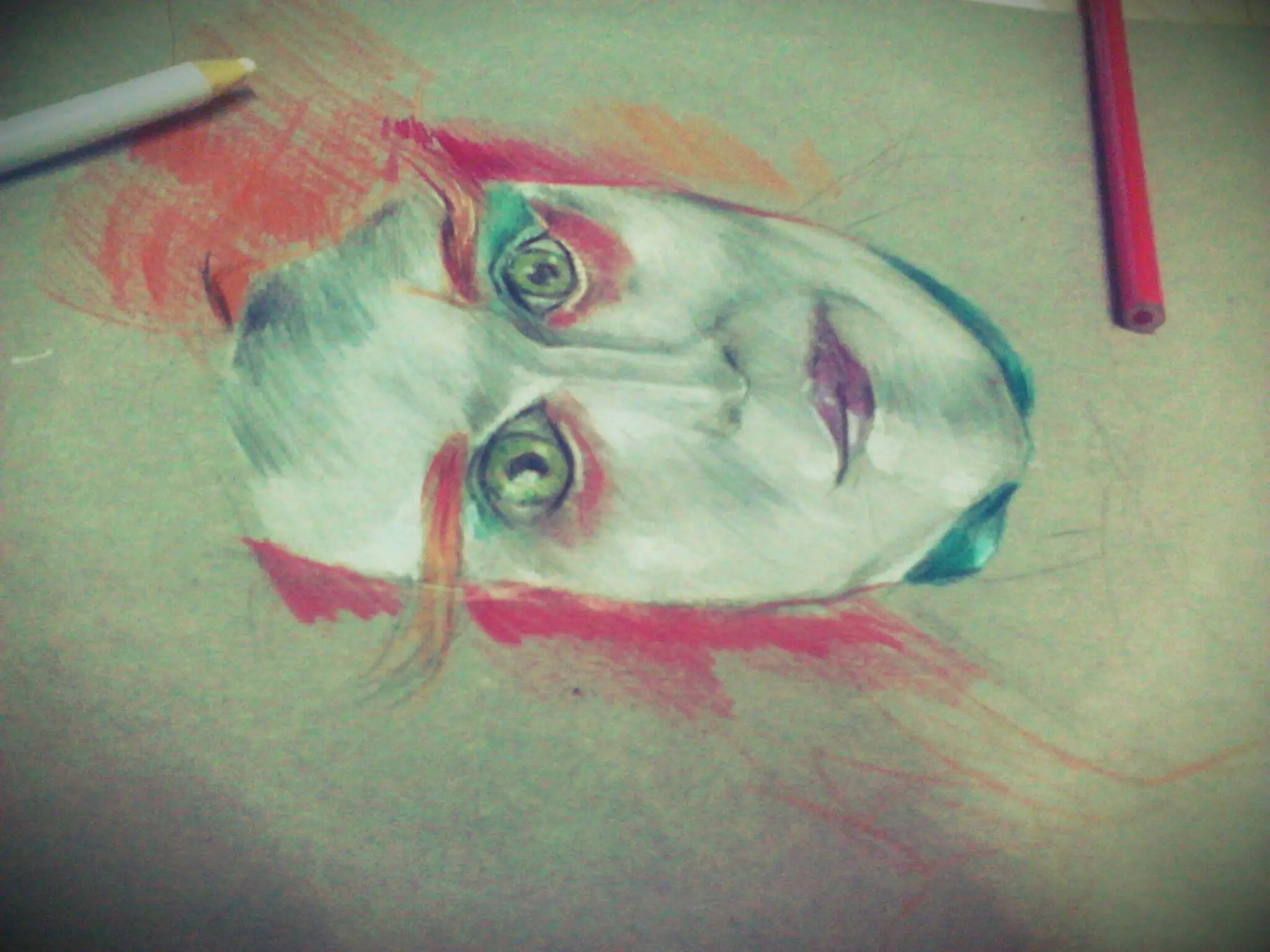 mis dibujos a color y uno con acuarela