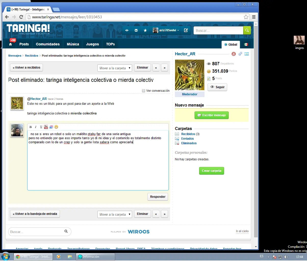 experimentos sociales:termine