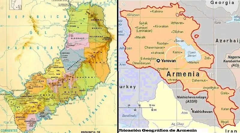 Provincias argentinas comparadas con otros paises