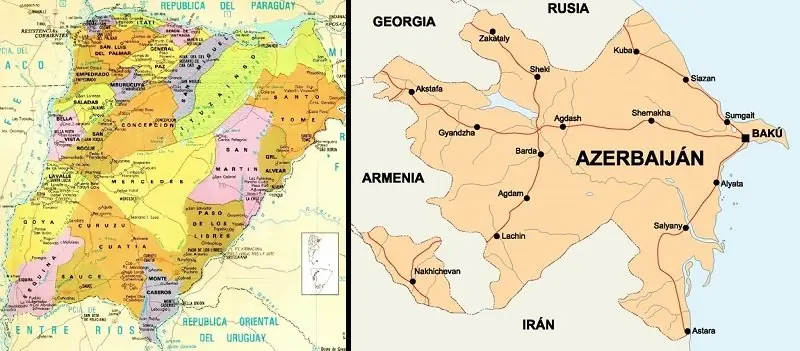 Provincias argentinas comparadas con otros paises