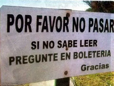 Los mejores letreros q vi en la web