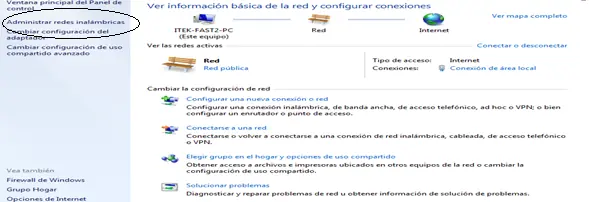 Usar inalámbrica como router... redes Ad Hoc en Windows 7