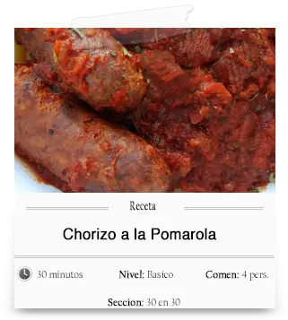 Chorizo a la Pomarola, ideal para dias de frio...