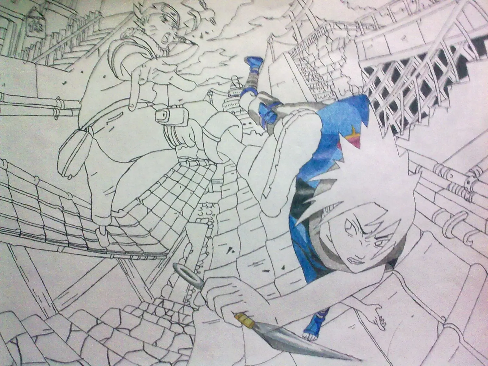 Simplemente un dibujo de Naruto (a color)