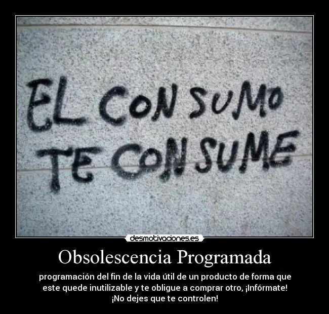 Obsolescencia Programada en su estado más simple