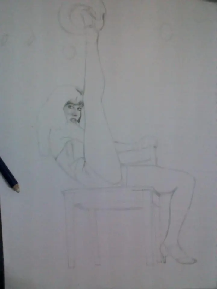 Chica Bailando - Dibujo