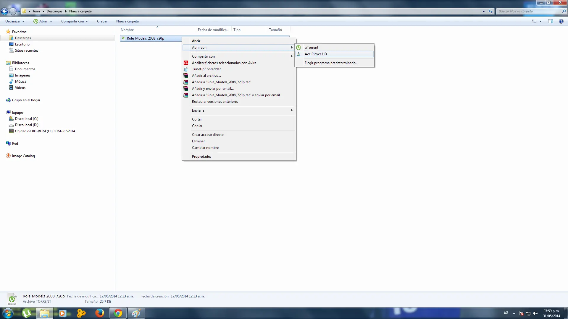 Mirar peliculas directamente desde un torrent