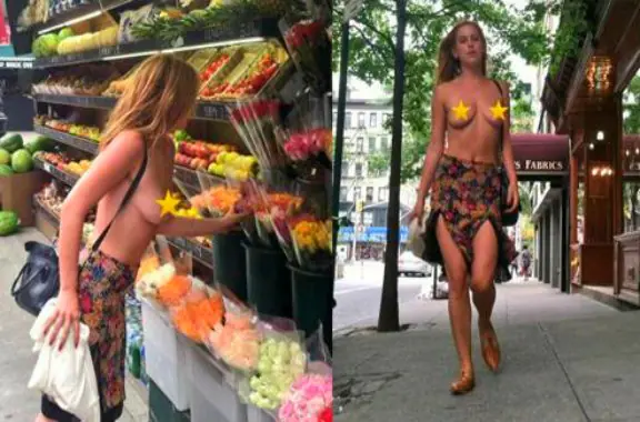 Hija de Bruce Willis combate la censura… ¡en topless!