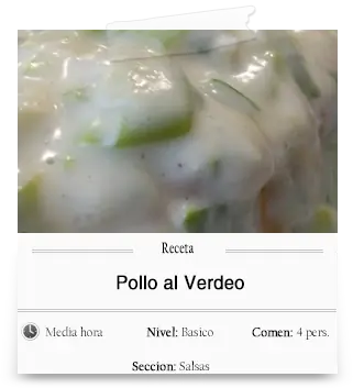 Salsa de Pollo al Verdeo, comensales con buen paladar...