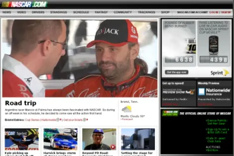 nascar - marcos di palma presente en bristol