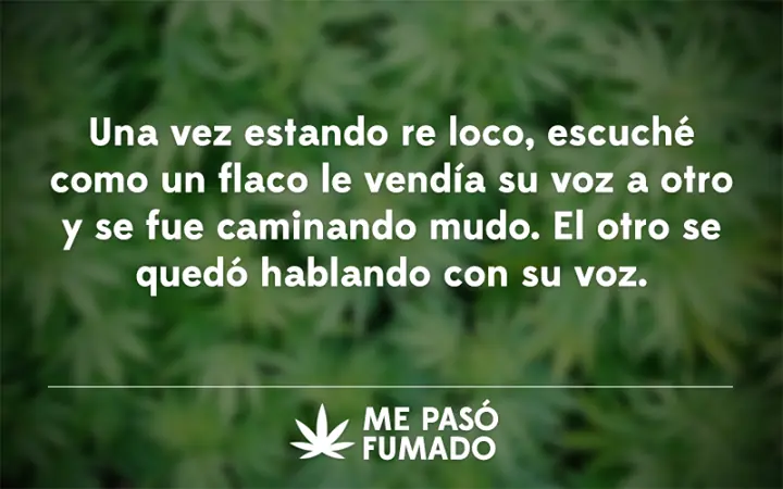 Me pasó fumado