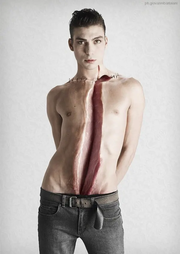 A carne viva con Photoshop