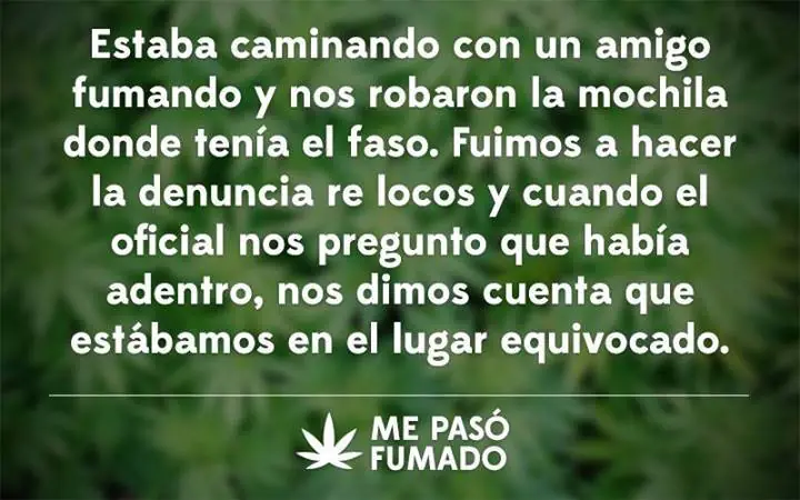 Me pasó fumado