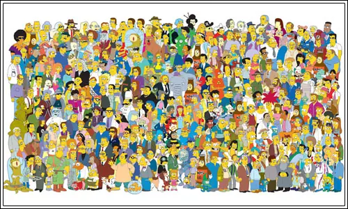 The simpsons - Increible lista de personajes