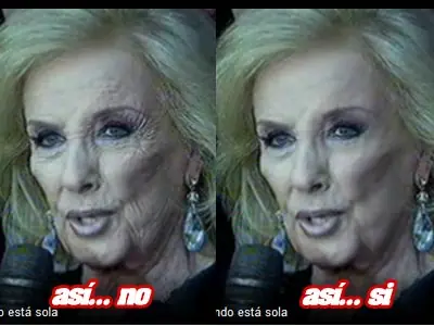 Mirtha Legrand sin maquillaje
