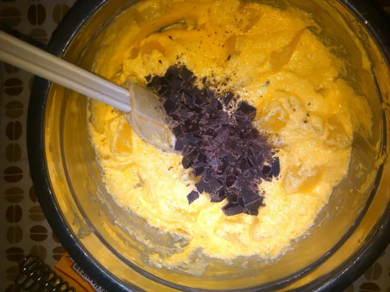Budín de peras y 2 chocolates (Foto receta)
