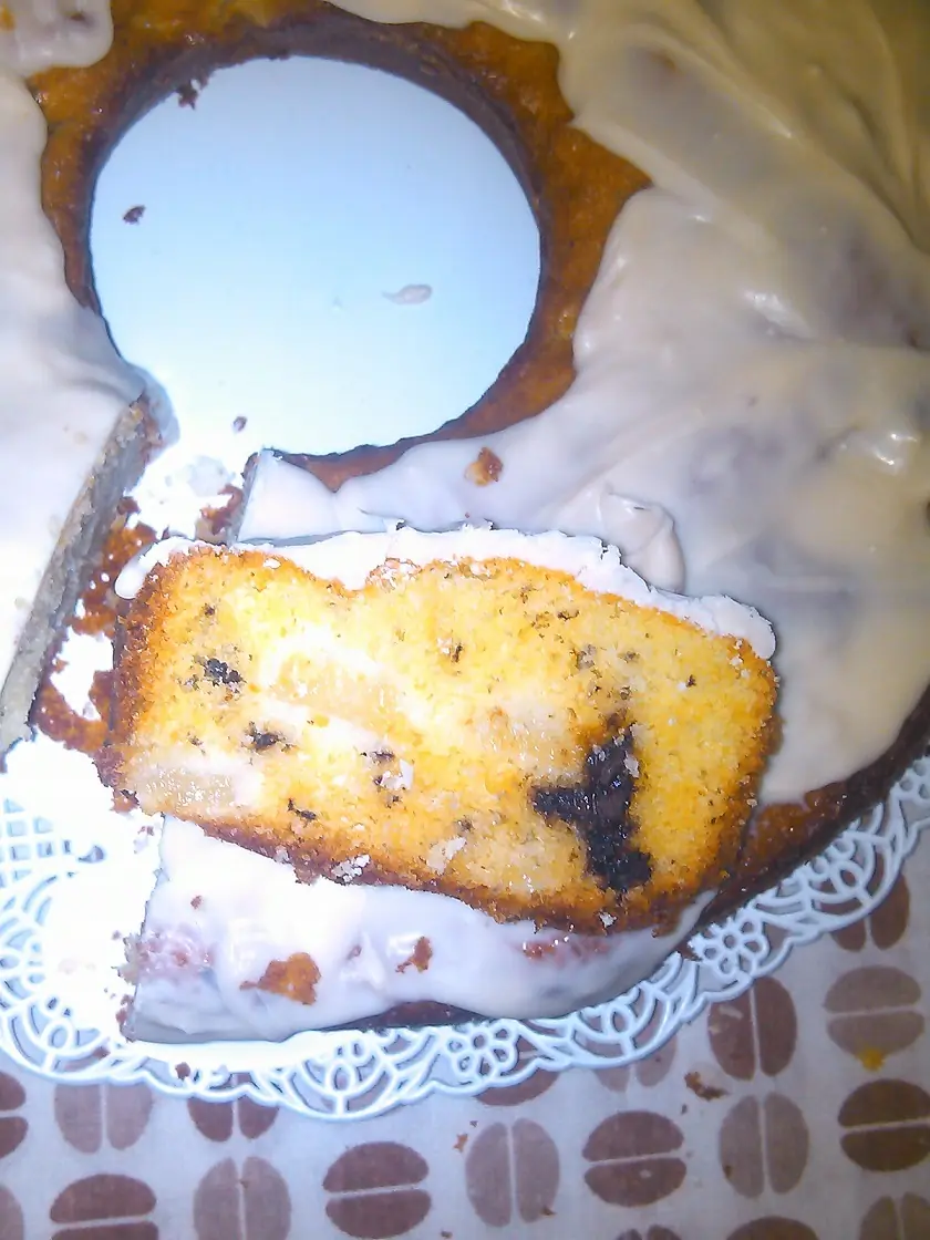 Budín de peras y 2 chocolates (Foto receta)