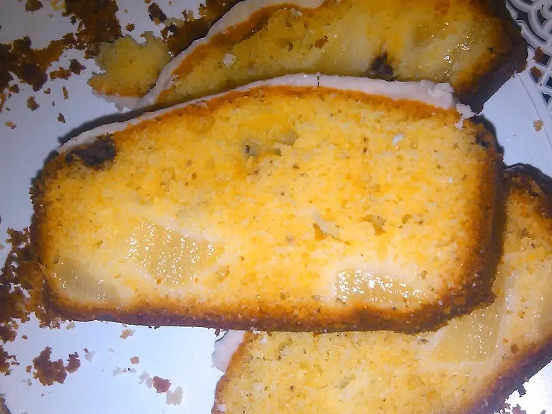 Budín de peras y 2 chocolates (Foto receta)