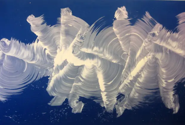 "Pincelada simple" pinturas de James Nares