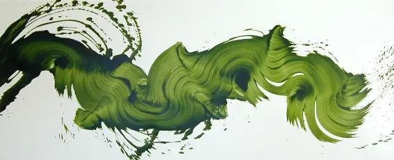 "Pincelada simple" pinturas de James Nares