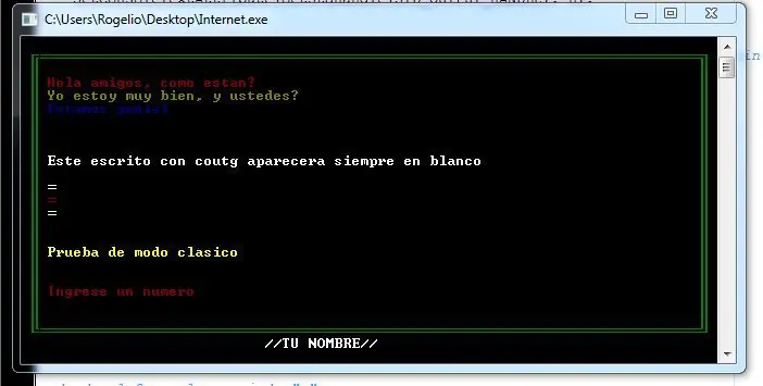 C++ Marco dinamico con Textcolor.