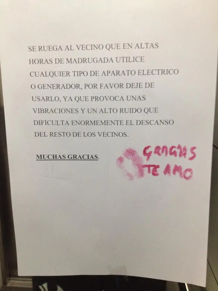 +7 si te gusto.Notas de vecinos en edificios.