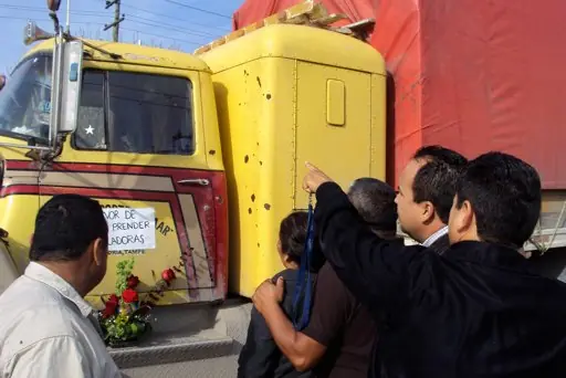 Tamaulipas supuesta imagen de la Virgen en tráiler