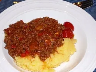 40 grados y yo comiendo polenta