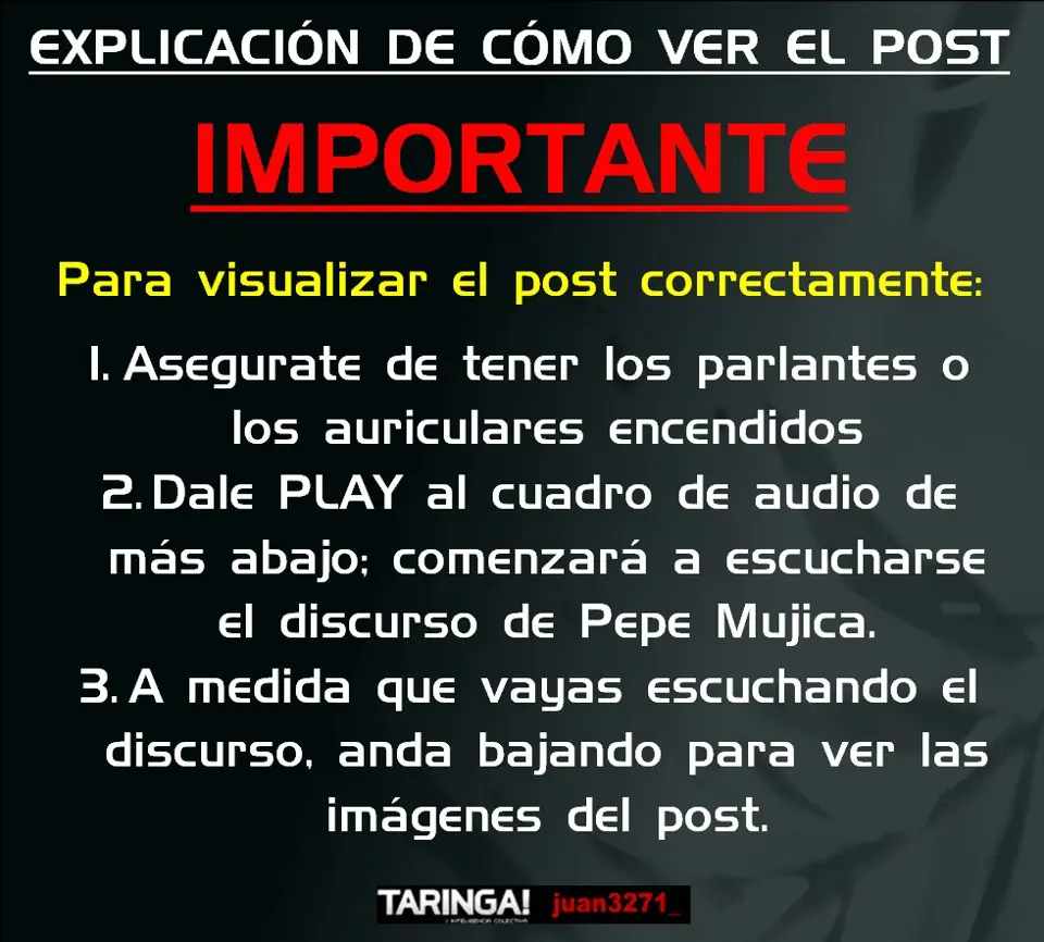 Y un día, un Presidente habló de lo que hay que hablar