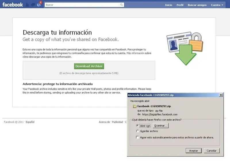 Descarga tus datos de Facebook por si Anonymous cumple.