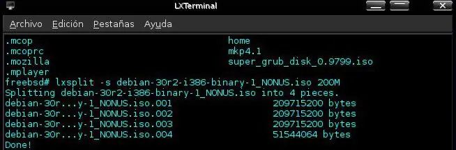 Dividir y unir archivos facilmente en GNU/Linux/BSD(lxSplit)