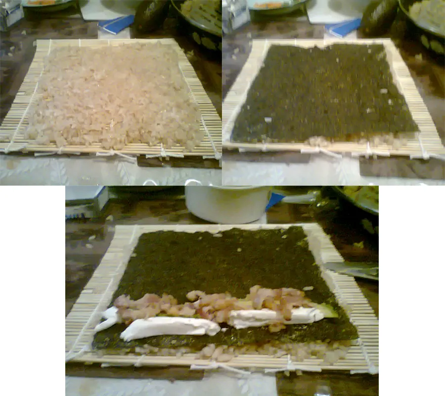 [Foto Receta] Sushi Frito Acompañado de 2 Aderezos.
