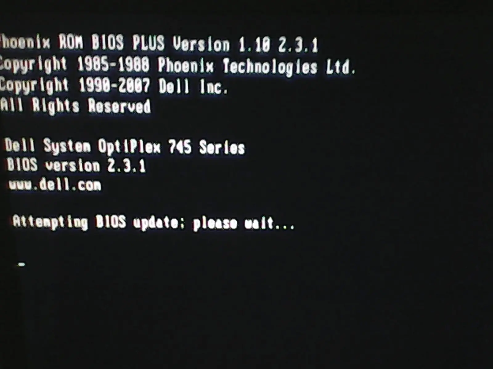 Cómo actualizar el BIOS de una Dell Optiplex 745