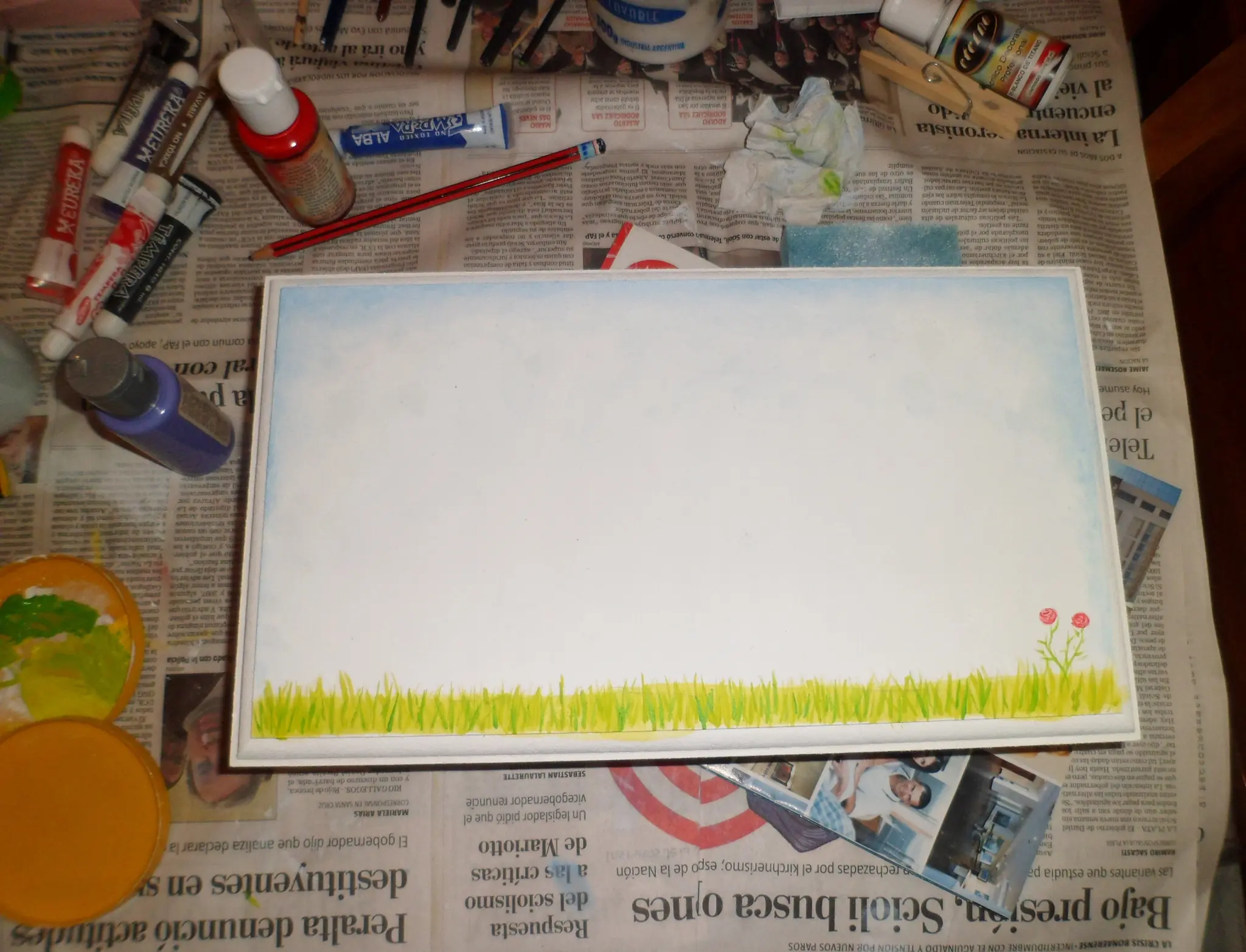 Caja para niños pintada a mano
