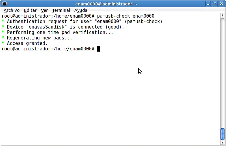 pam_usb: Autenticación usando un pendrive
