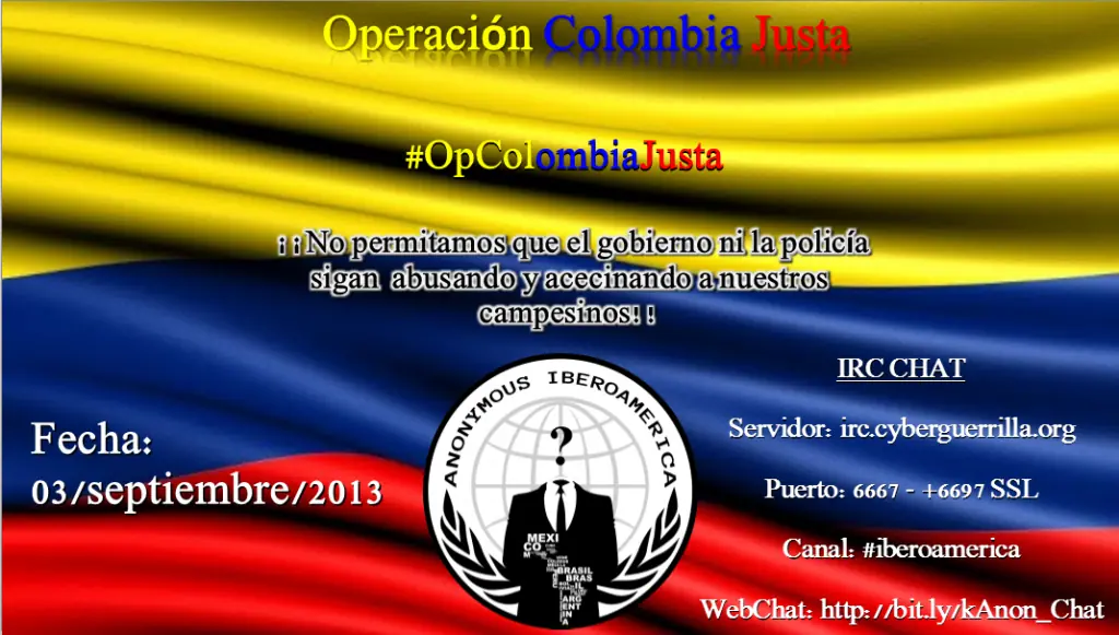 Anonymous presenta : | #OpComlombiaJusta