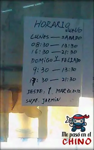 Me pasó en un chino