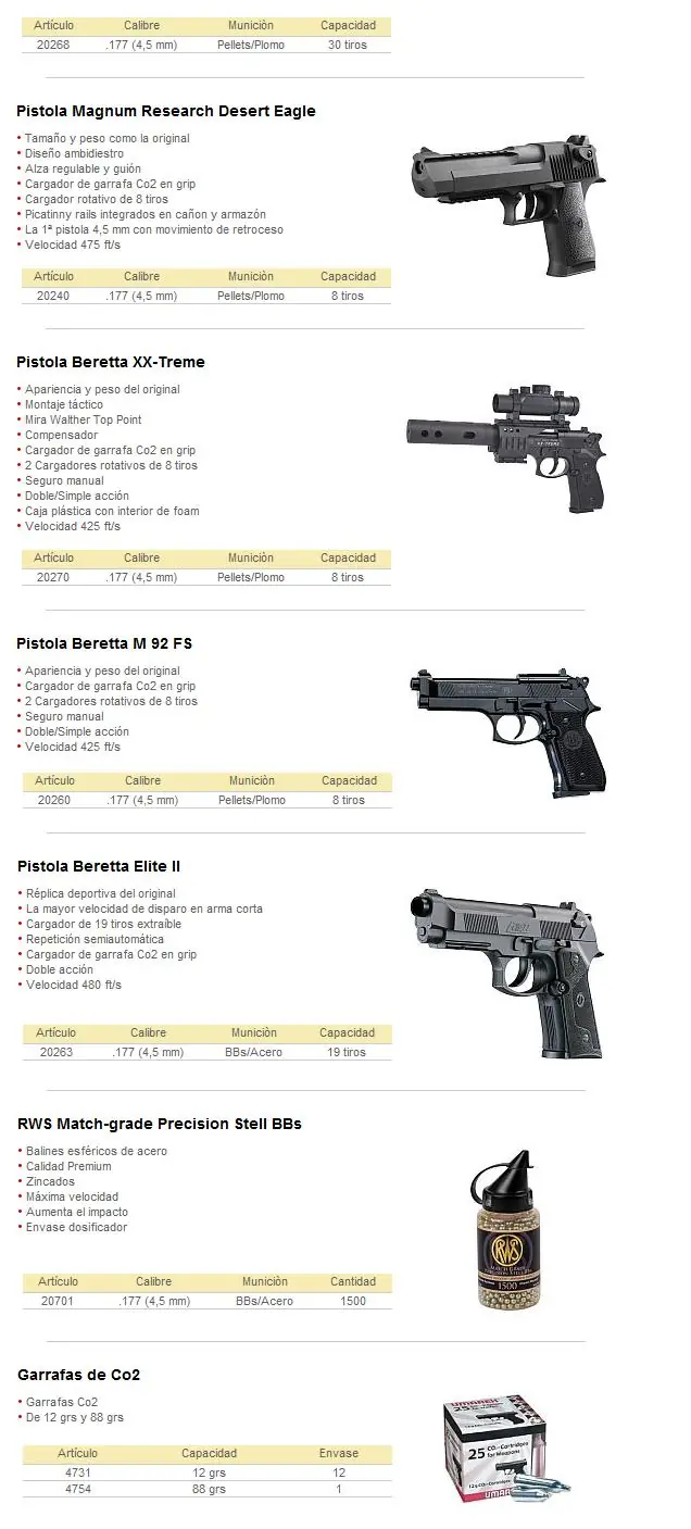 pistolas