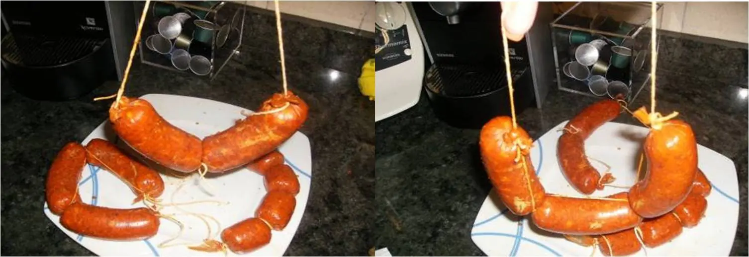 Chorizos extremeño (fotoreceta)