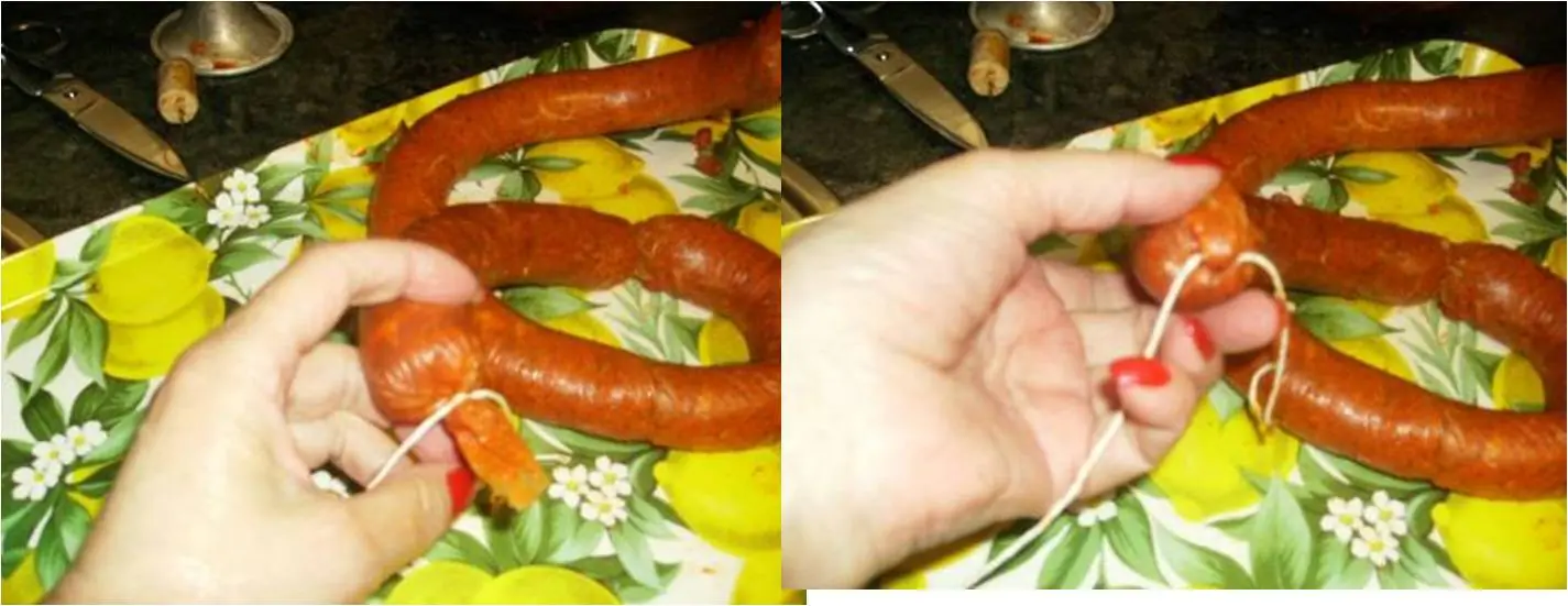 Chorizos extremeño (fotoreceta)