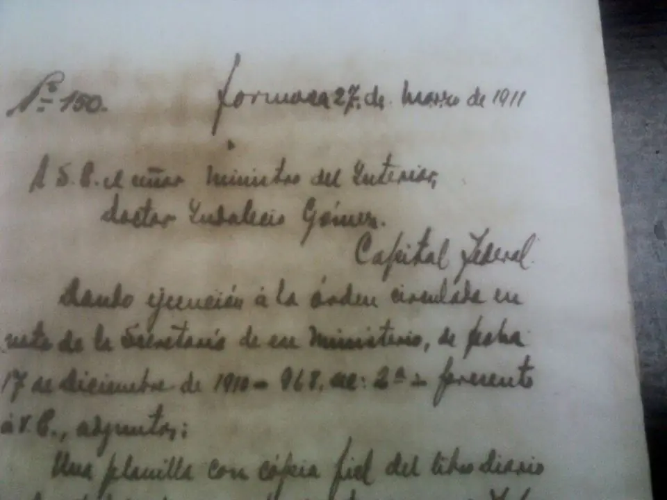 Informes de Juan José Silva – 1911- Pirané – [á]