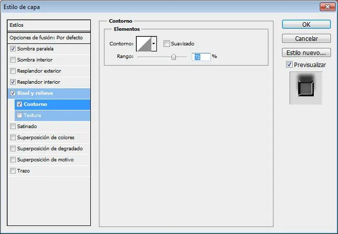 efecto en el texto de metal