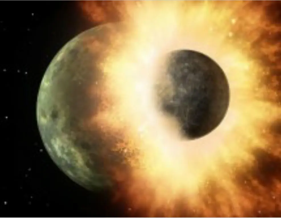 Como se formó la luna?