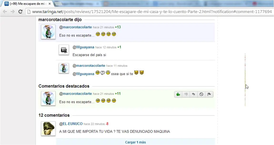 Sacar emoticon de los Comentarios
