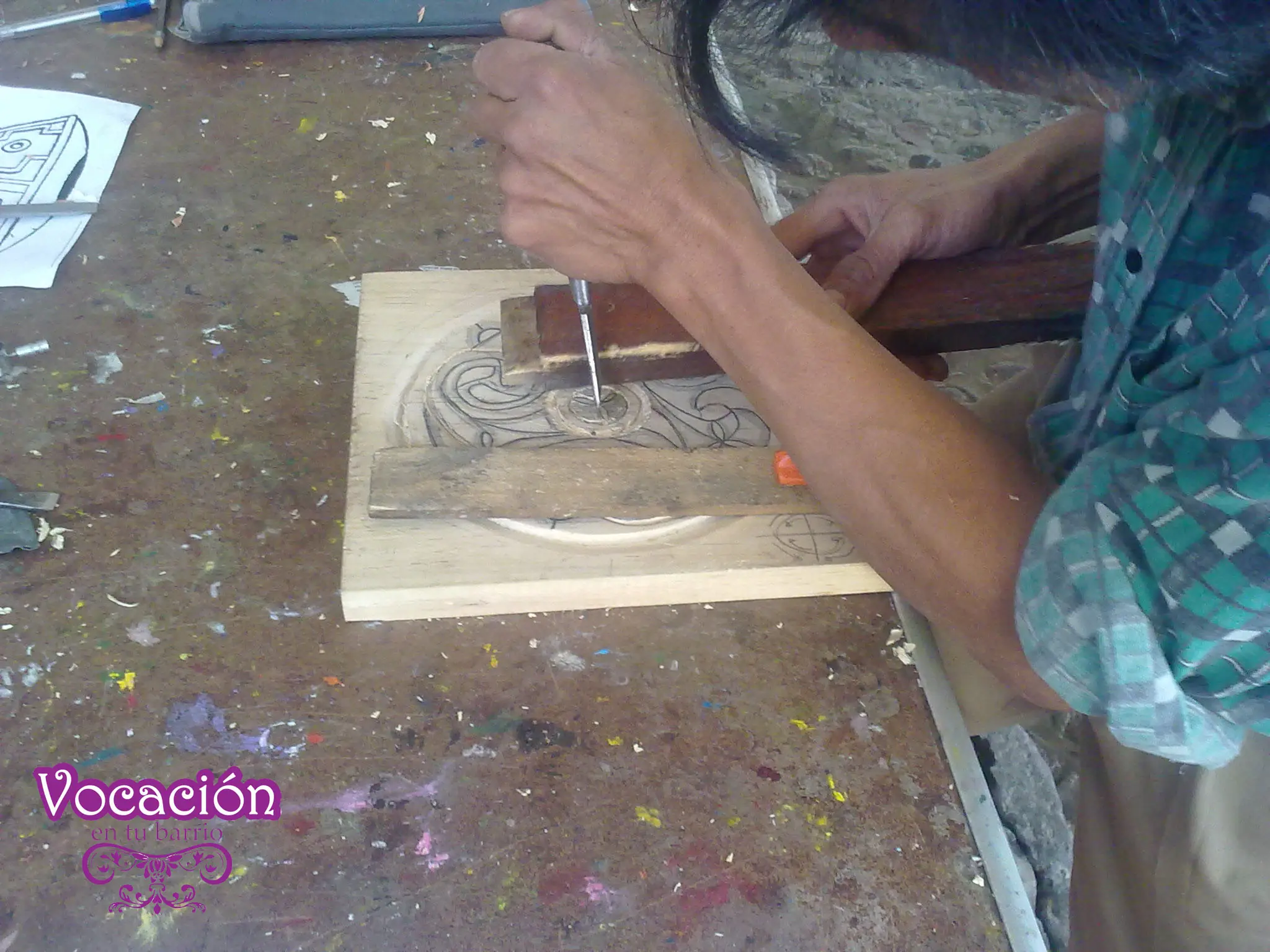 talla en madera (trabajo de mis alumnos)