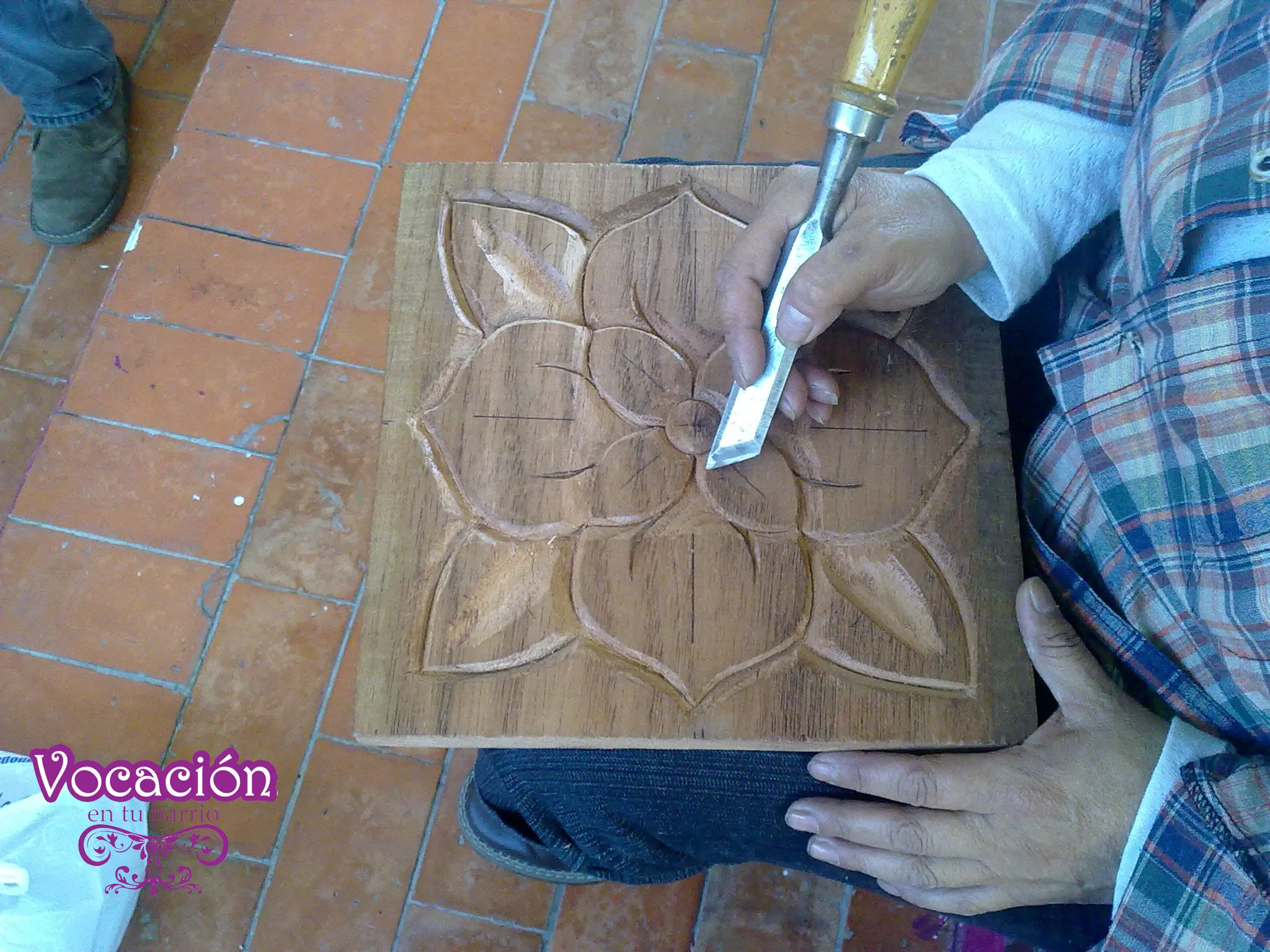 talla en madera (trabajo de mis alumnos)