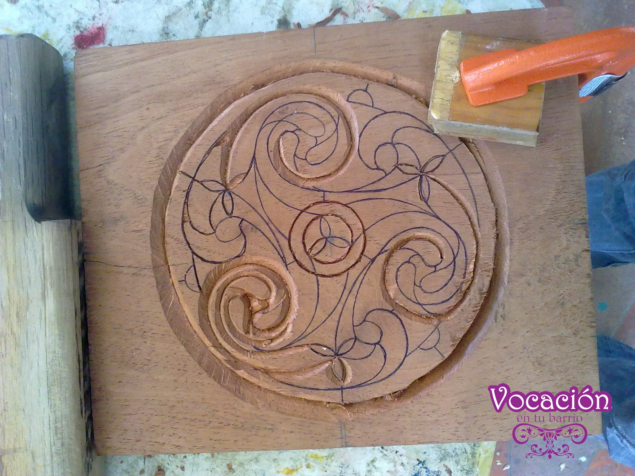 talla en madera (trabajo de mis alumnos)
