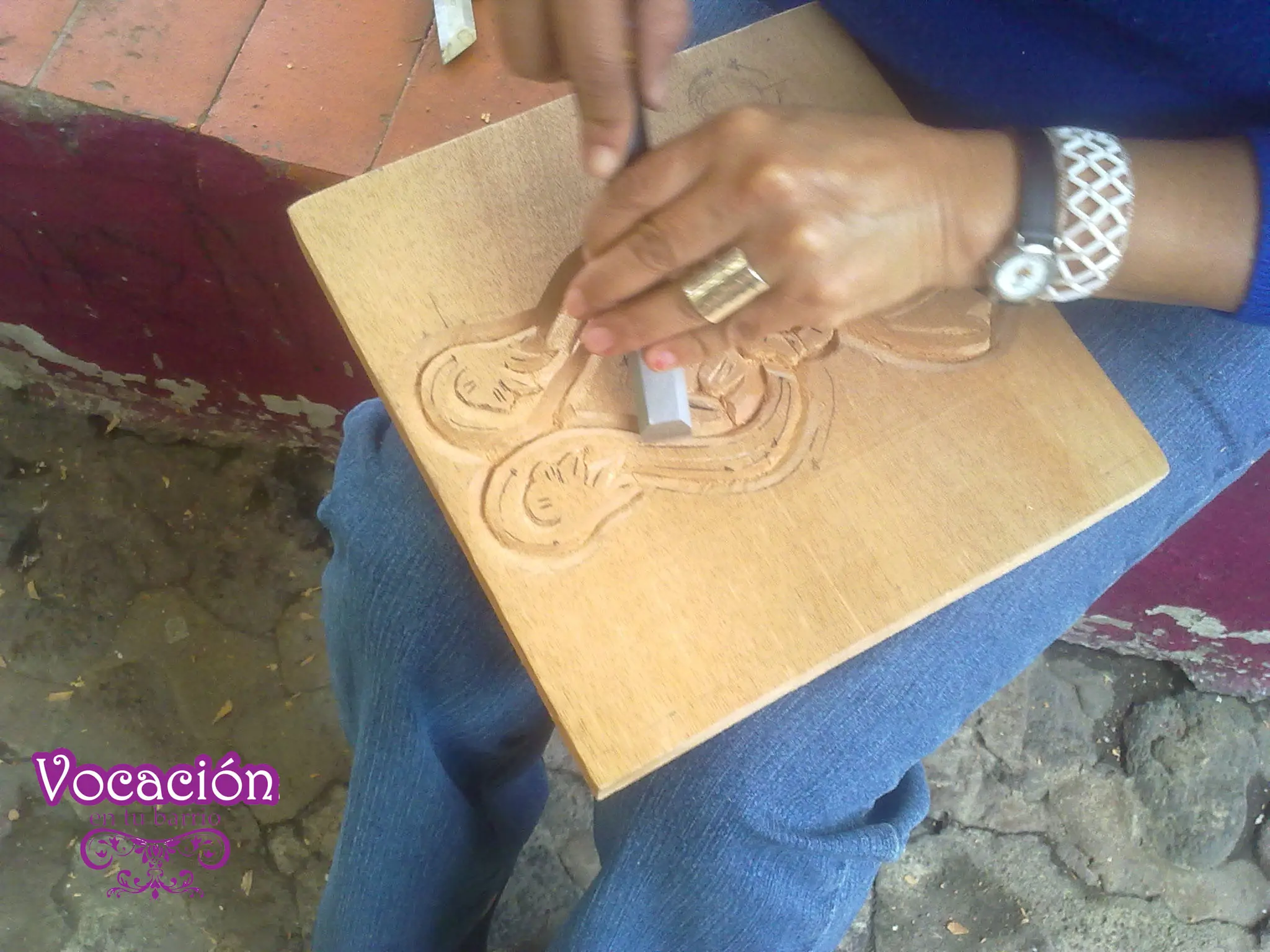 talla en madera (trabajo de mis alumnos)
